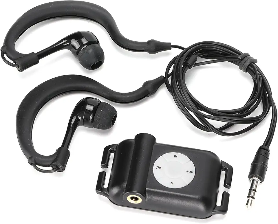 IPx8 Leitor de MP3 à prova d'água, som HiFi de 4 GB, com fone de ouvido subaquático, leitor de MP3 para natação, esportes aquáticos, corrida