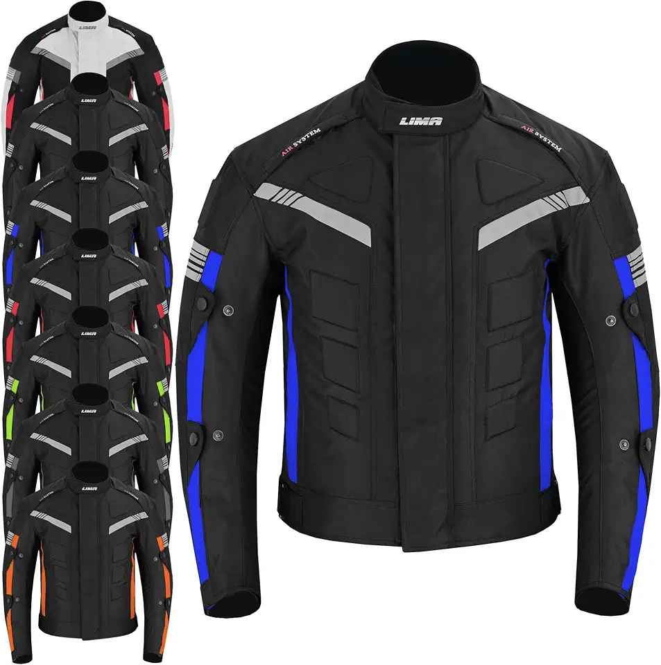 Jaqueta masculina de motociclista – Casaco de motociclista têxtil Cordura à prova d'água com armadura aprovada pela CE, proteção contra equitação de 4 estações