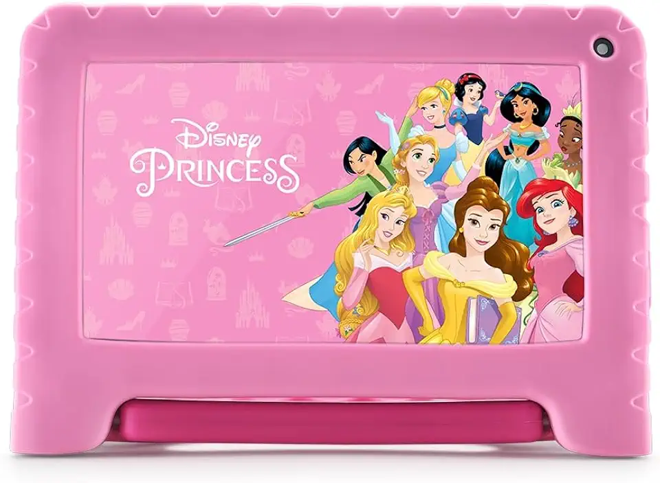 Tablet Infantil Princesas com Controle Parental 4GB RAM + 64GB + Tela 7 pol + Case + Wi-fi + Android 13 + Quad Core Multi - NB418
