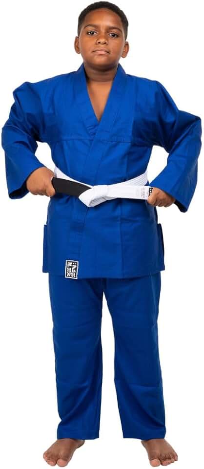 Kimono Infantil Reforçado Judo Jiu-Jitsu, Haganah, Azul, M00
