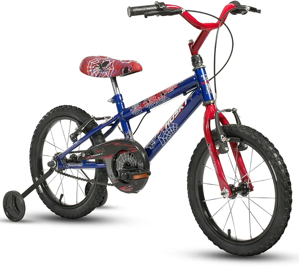 Bicicleta Infantil Masculina Aro 16 Aranha Menino Alumínio Husky com Rodinhas