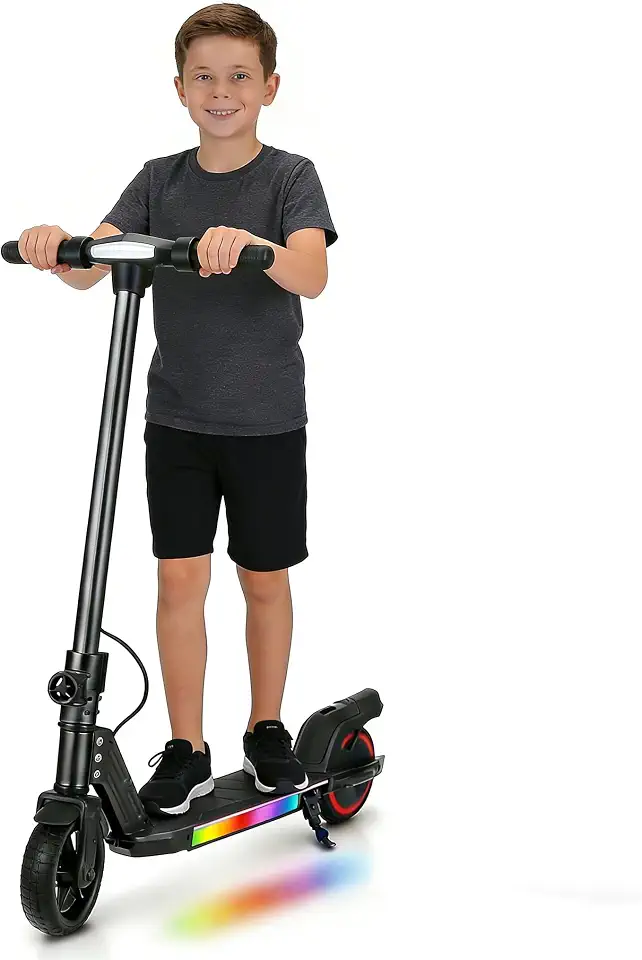 Patinete Infantil Unissex Dobrável e Leve 2 Rodas Com Luzes Em Led Até 70kg
