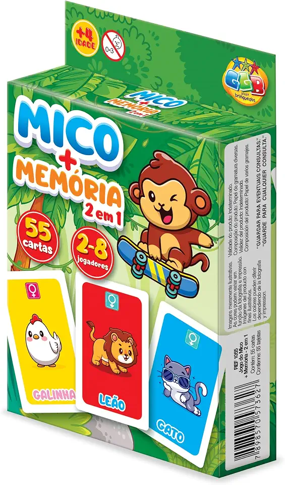 Jogo do Mico + Memória GGB Plast