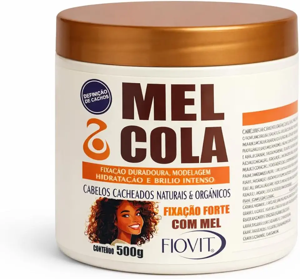 Mel Cola 500g Gelatina Natural Cabelos Cachos Ativador Mega
