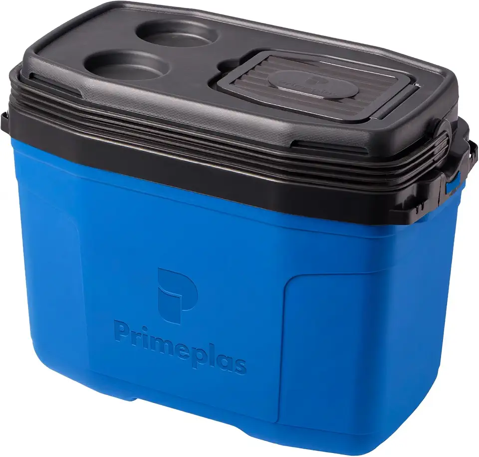 Caixa Térmica 26 Latas Compact 360 20L Primeplas Isolamento Térmico 360 | Conservação 24h com Gelo - Azul