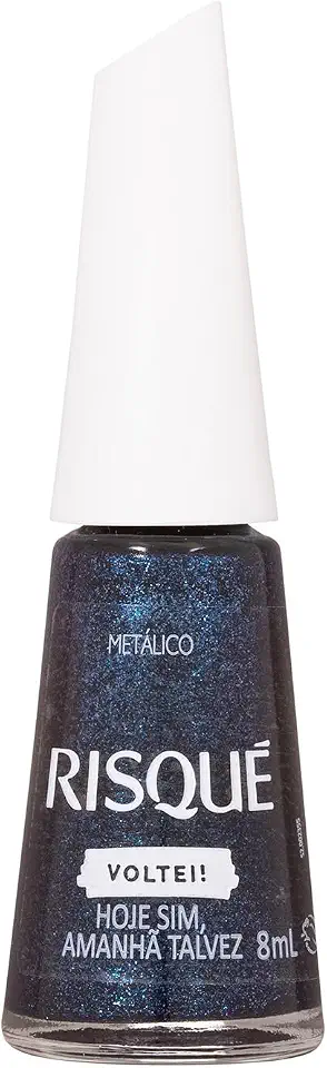 Esmalte Azul Risqué Hoje Sim, Amanhã Talvez Metálico 8ml