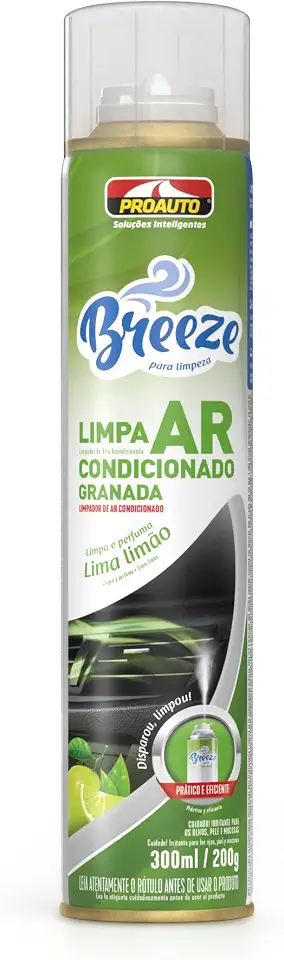 BREEZE Limpa Ar Condicionado Breeze Fragrância Lima Limão 300 ml