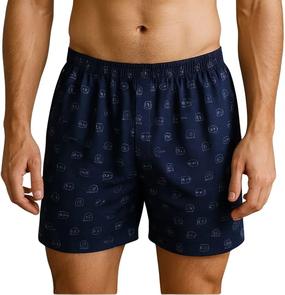 Samba Canção Masculina Estampada Cueca Pijama Short de Dormir
