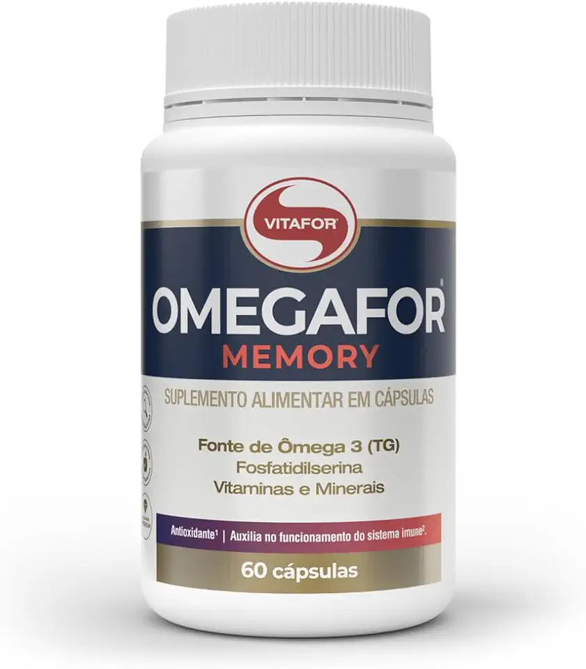 Ômegafor Memory (60 caps), Único, VitaFor | Ômega 3-TG, Fosfatidilserina, Colina, Vitaminas e Minerais