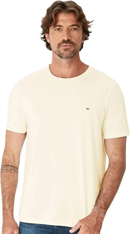 Camiseta Slim Malwee Original Masculina com Bordado Frontal 100% Algodão Premium