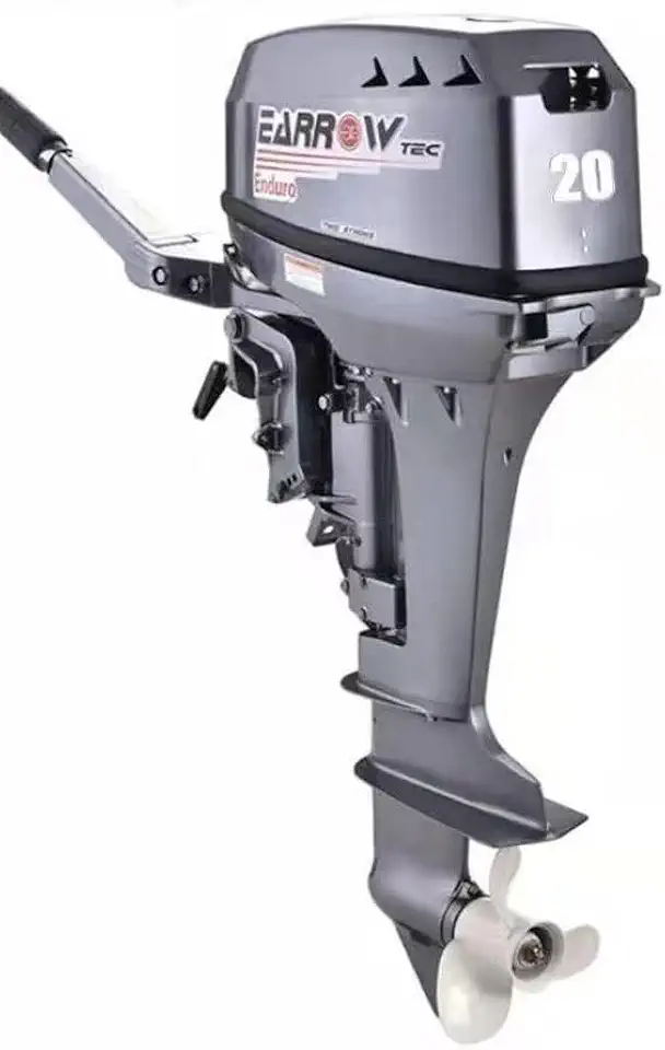 Earrow TEC Motor de Popa Enduro, 15 HP, Dois Tempos, com Hélice, para Embarcações