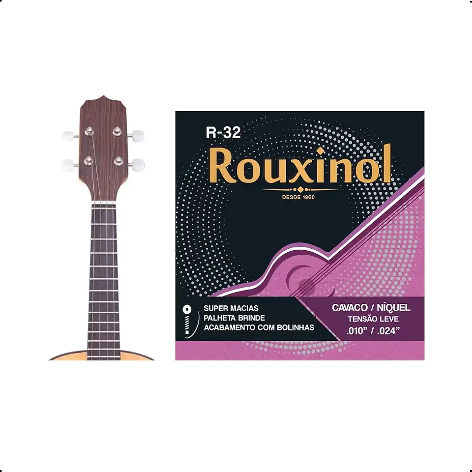 Encordoamento de aço para cavaquinho leve com bolinha r32