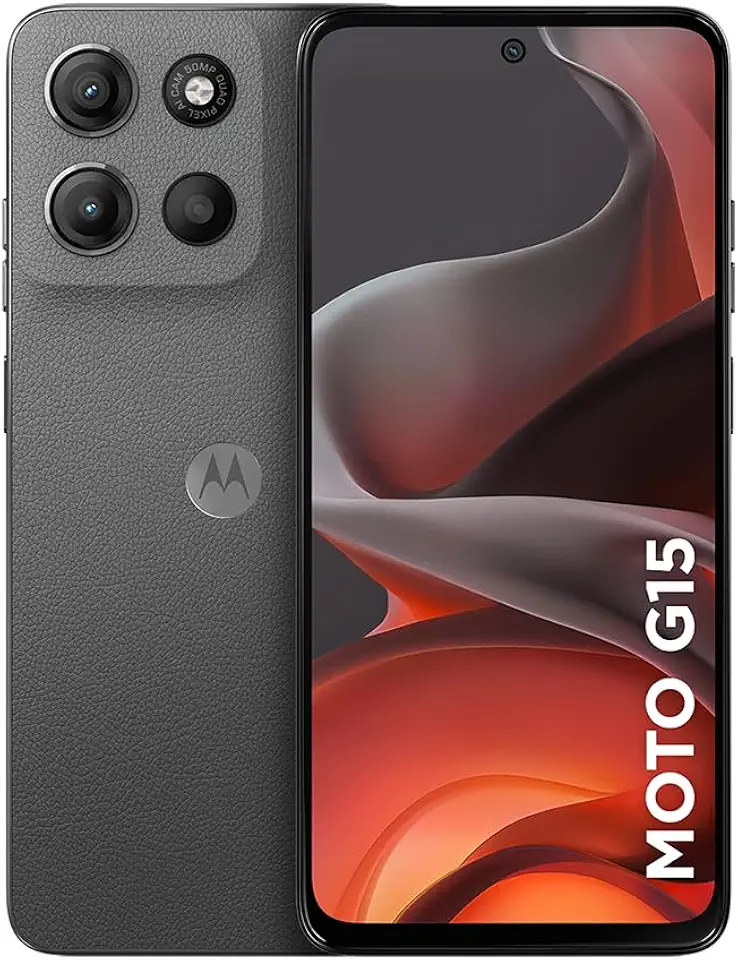 Smartphone Motorola Moto g15-256GB 12GB (4GB RAM+8GB Ram Boost) e Camera 50MP com AI e Night Vision Bateria de 5200 mAh Tela FHD+ 6.7" com Superbrilho NFC - Grafite
