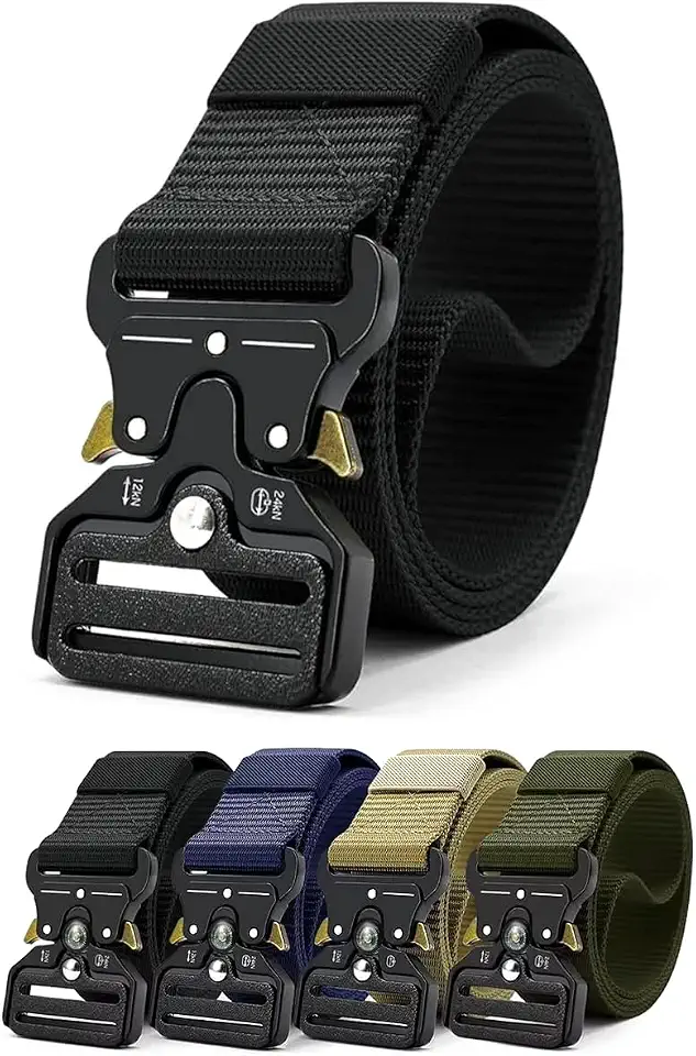 Cinto Masculino Militar Tático Premium Fivela Metal Engate Rápido Nylon Unisex Ajustável Resistente Tipo Policia Civil Exército Bope Guarda Nacional Bombeiro Modelo Americano Calça