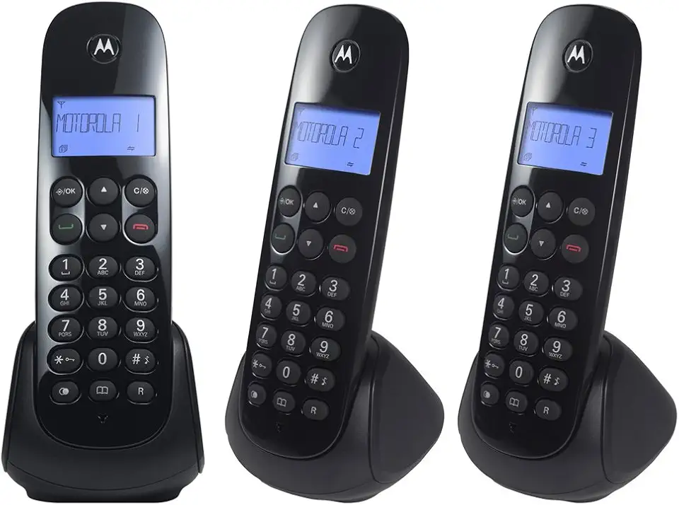 Telefone sem Fio + 2 Ramais MOTO700-MRD3 Preto Motorola