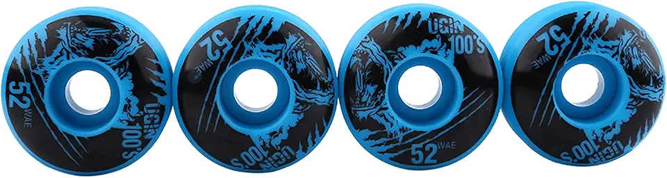 Domary Rodas de Skate de 52 Mm X 30 Mm, PU Resiliente, Design Compacto, Dureza SHR-100A, para Skate Básico, Com Estrada de Asfalto, Mármore, Terrenos de Cimento (#1)