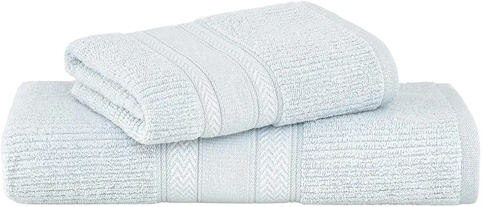Buddemeyer Jogo de Toalhas Melissa Extra Soft Banho Azul Claro 2 peças