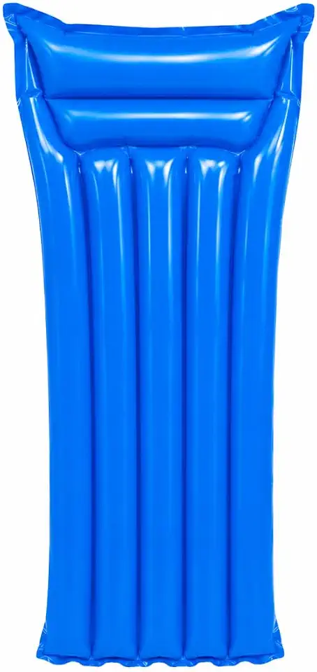 Boia Colchão Inflável Adulto 183x69 cm PVC Azul para Piscina e Praia
