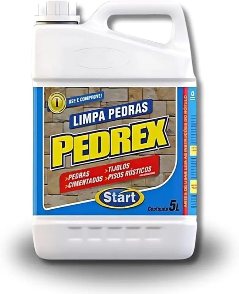 Start Pedrex Limpa Pedras Concentrado para Pisos Rústicos, Calçadas e Cimentados, 5 Litros