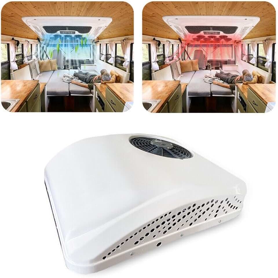 DC 12V RV Teto Ar Condicionado Calor e Frio Teto Elétrico AC Unidade RV para Caminhão RV Barco Automotivo Trailer de Viagem 13500BTU
