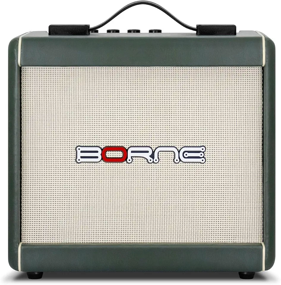 Amplificador Cubo Para Guitarra Borne F60 Verde 15W Bivolt Automático