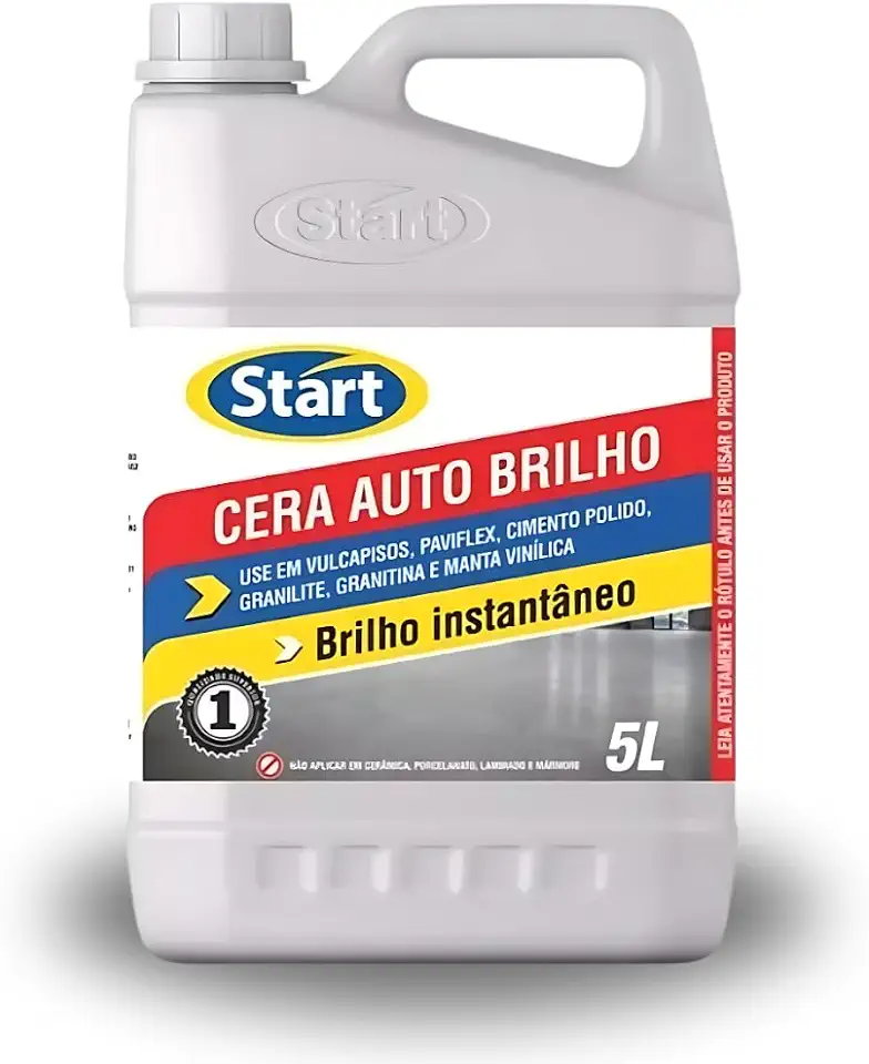 Cera Para Piso Auto Brilho Antiderrapante Galão 5L Start