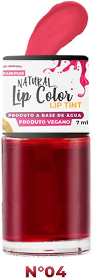 Lip Tint Batom Tinta Natural Lip Color Top Beauty Cor 04, Top Beauty
