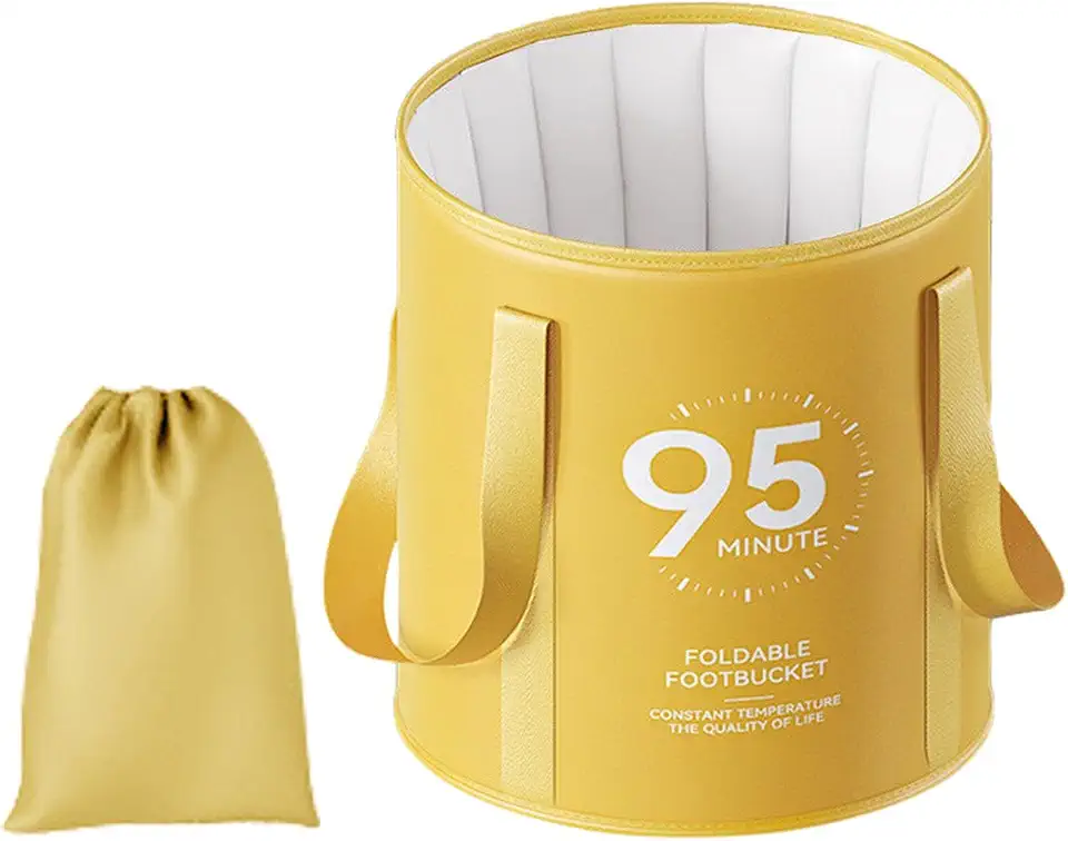 Lavatório Dobrável para Os Pés, Balde de Spa para Escalda-pés, Banheira Dobrável E Dobrável, Balde para Escalda-pés, Casa de Acampamento Ao Ar Livre, amarelo