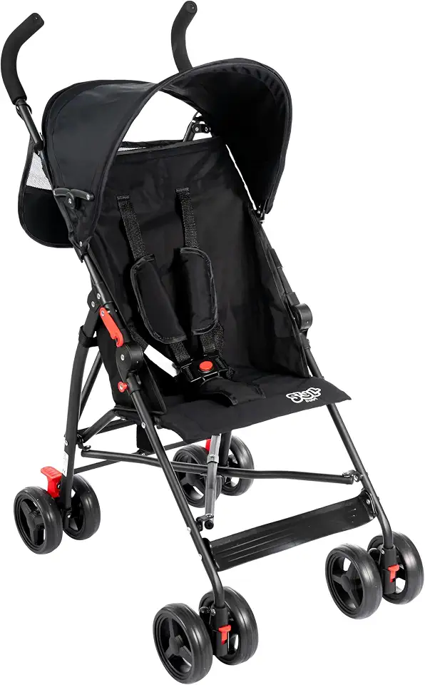 Carrinho De Bebê Passeio Guarda Chuva Styll Baby Preto