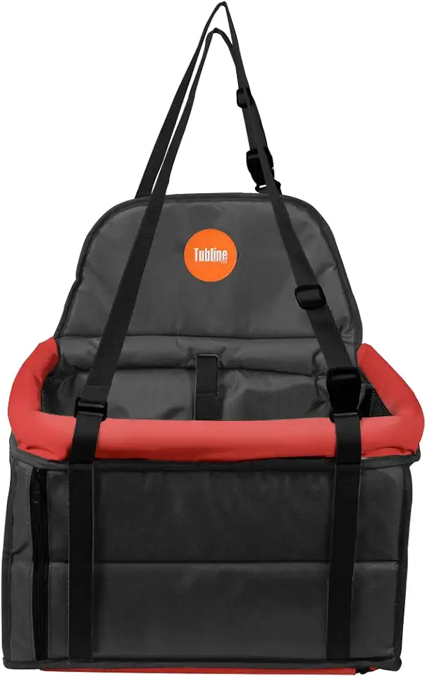 ASSENTO TRANSPET VERMELHO / PRETO Tubline para Cães e Gatos até 10kg