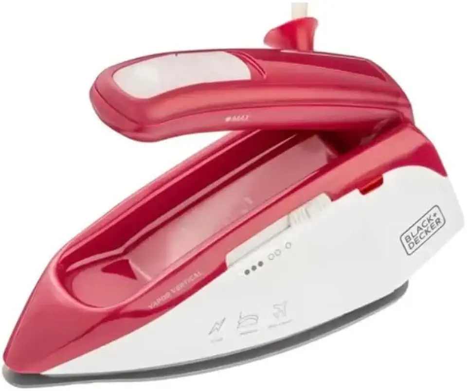 BLACK+DECKER Ferro de Passar Roupa à Vapor Portátil, Com Base Antiaderente, Alça Dobrável e Bolsa de Transporte, Modelo FXVG1, Bivolt