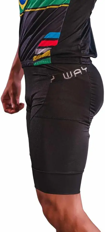 Bermuda Short Ciclismo Masculina Forro Espuma Densidade 70 Compressão Bolsos Laterais Proteção UV MTB Speed Cicloturismo Bike