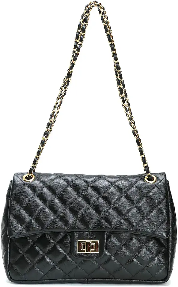 Bolsa Feminina Couro Legitimo Matelassê Grande