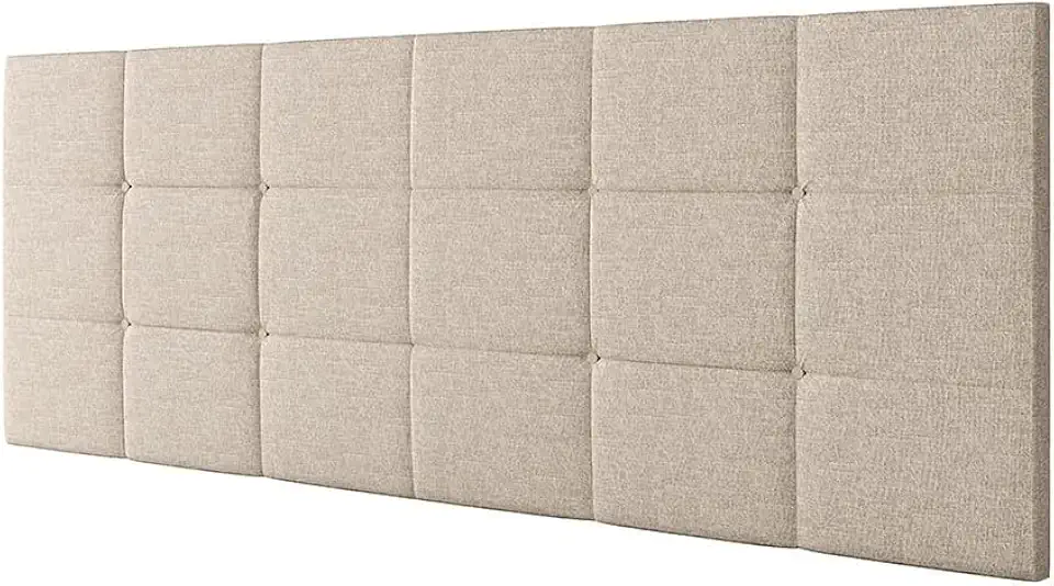 Cabeceira Estofada Suspensa Bia 1.60 Cama Box Queen Decoração Quarto Queen Móveis (Bege Linho)