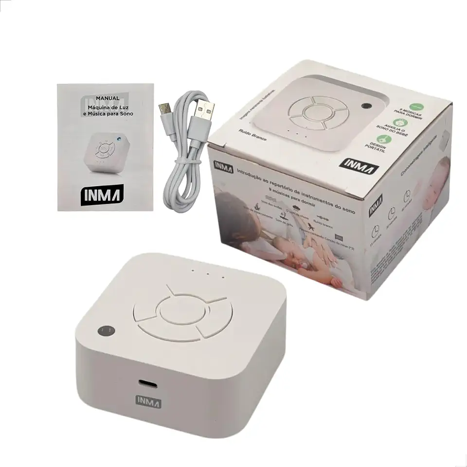 Genérico Aparelho Ruído Branco para Sono e Relaxamento do Bebê com 9 Sons Bateria Led USB