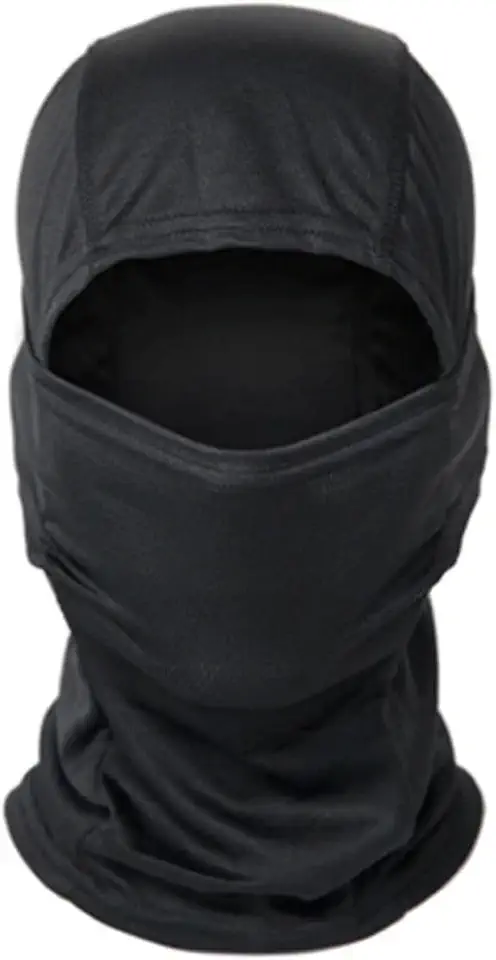 Balaclava Térmica Ninja Premium, Preto, Tamanho Único, 88% Poliéster 12% Elastano, para Camping, Moto, Trekking, Todas as Estações