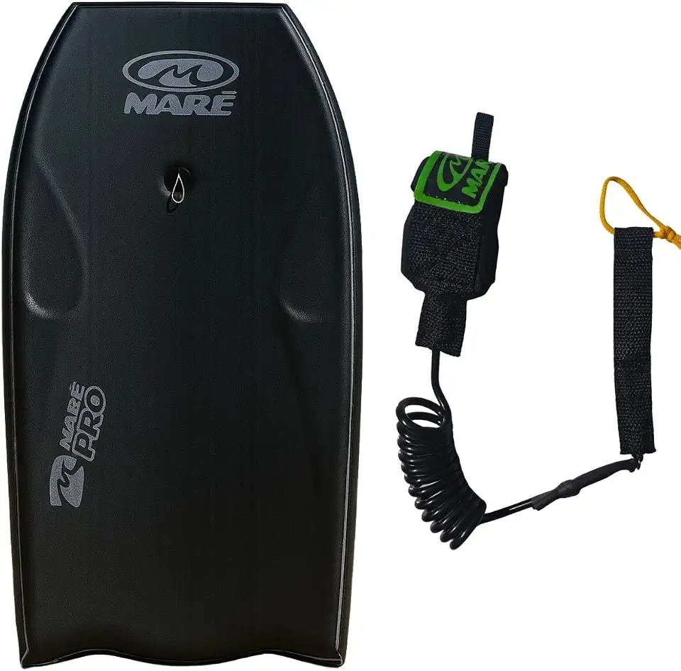 Kit Prancha Bodyboard Semi Profissional Maré Pro 39' e Fundo Rigido com Leash Maré