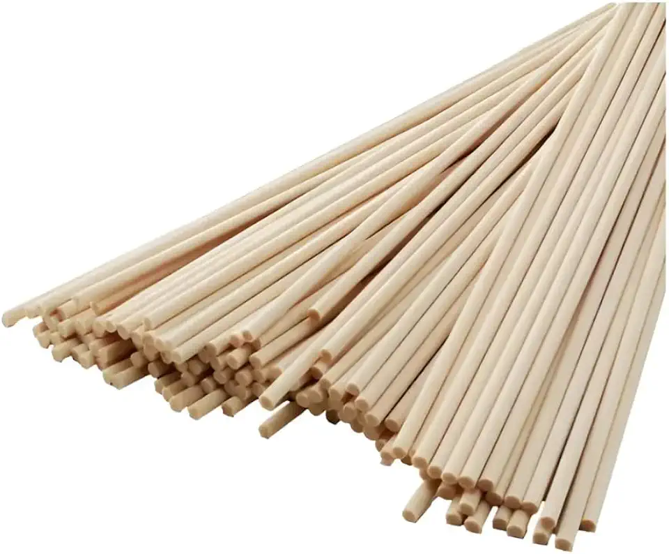 Varetas para Difusor de Ambientes, Fibra de Algodão, 50 Unidades, 25cm x 4mm, Alta Absorção, Uso Residencial e Comercial (Bege)