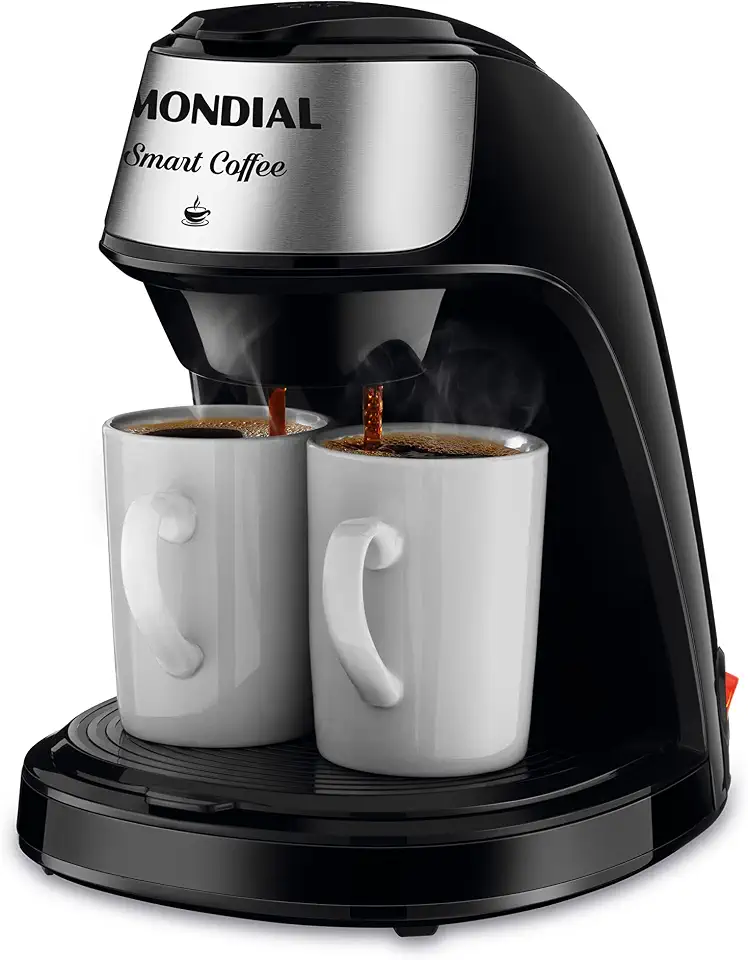 MONDIAL Cafeteira Elétrica Smart Coffe, Preto/Inox, 500W, 110V - C-42-2X-BI