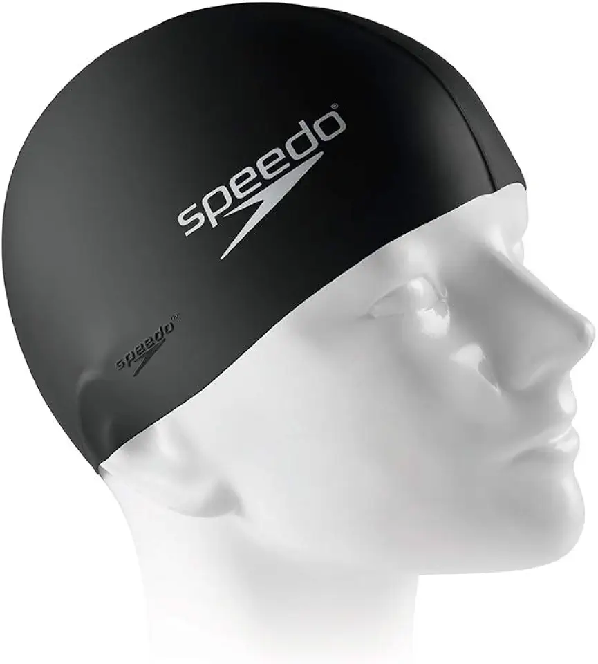 Touca de Natação, Speedo, Flat Cap, Silicone Resistente com Encaixe Confortável,Tamanho Único