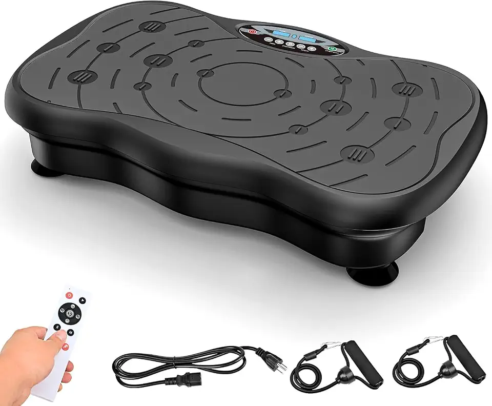 Mawuye Máquina De Exercício De Placa Vibratória Para Drenagem Linfática, Perda De Peso, Plataforma De Fitness De Vibração Para Treino De Corpo Inteiro, Equipamento De Treinamento Em Casa, Academia Es