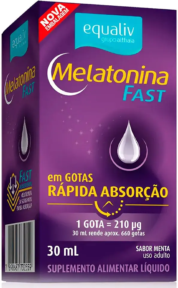 Suplemento Líquido Equaliv melatonina Fast 30ml Rápida Absorção