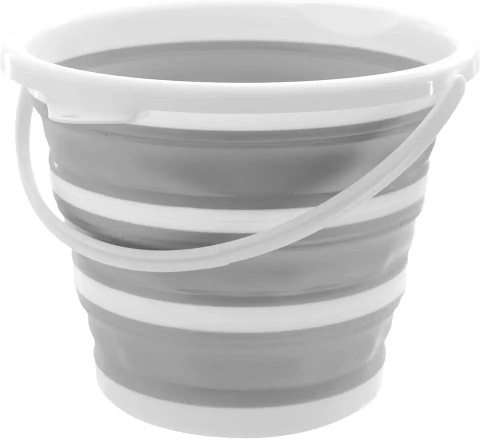 Powermaid Balde Retrátil de Silicone Multiuso - com Alça Dobrável - 10 Litros