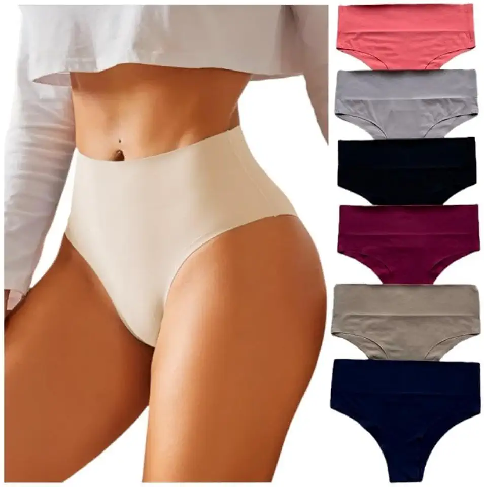 Kit 4 Calcinhas Modeladoras Cintura Alta Sem Costura – Conforto, Não Marca na Roupa, Poliamida