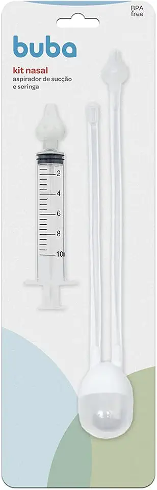 Buba Kit Aspirador Nasal De Sucção E Seringa