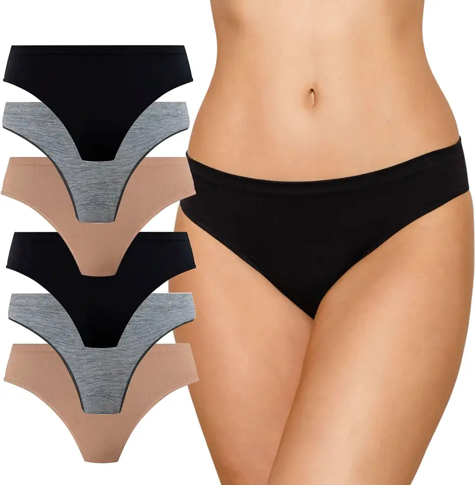 Kit 06 Calcinha Biquini Trifil Sem Costura Microfibra de Poliamida Feminino Adulto