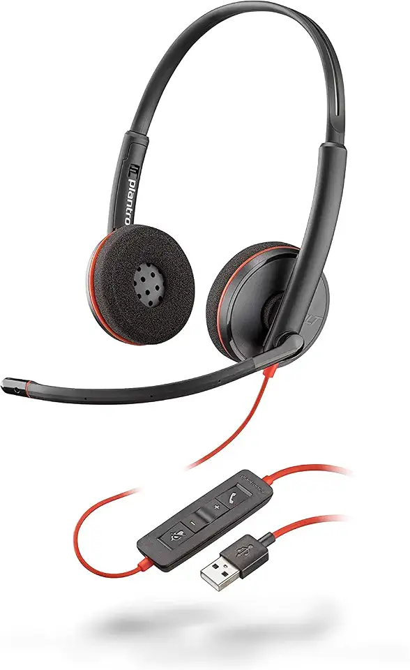 Plantronics Headset Blackwire USB C3220 209745-101T, com fio