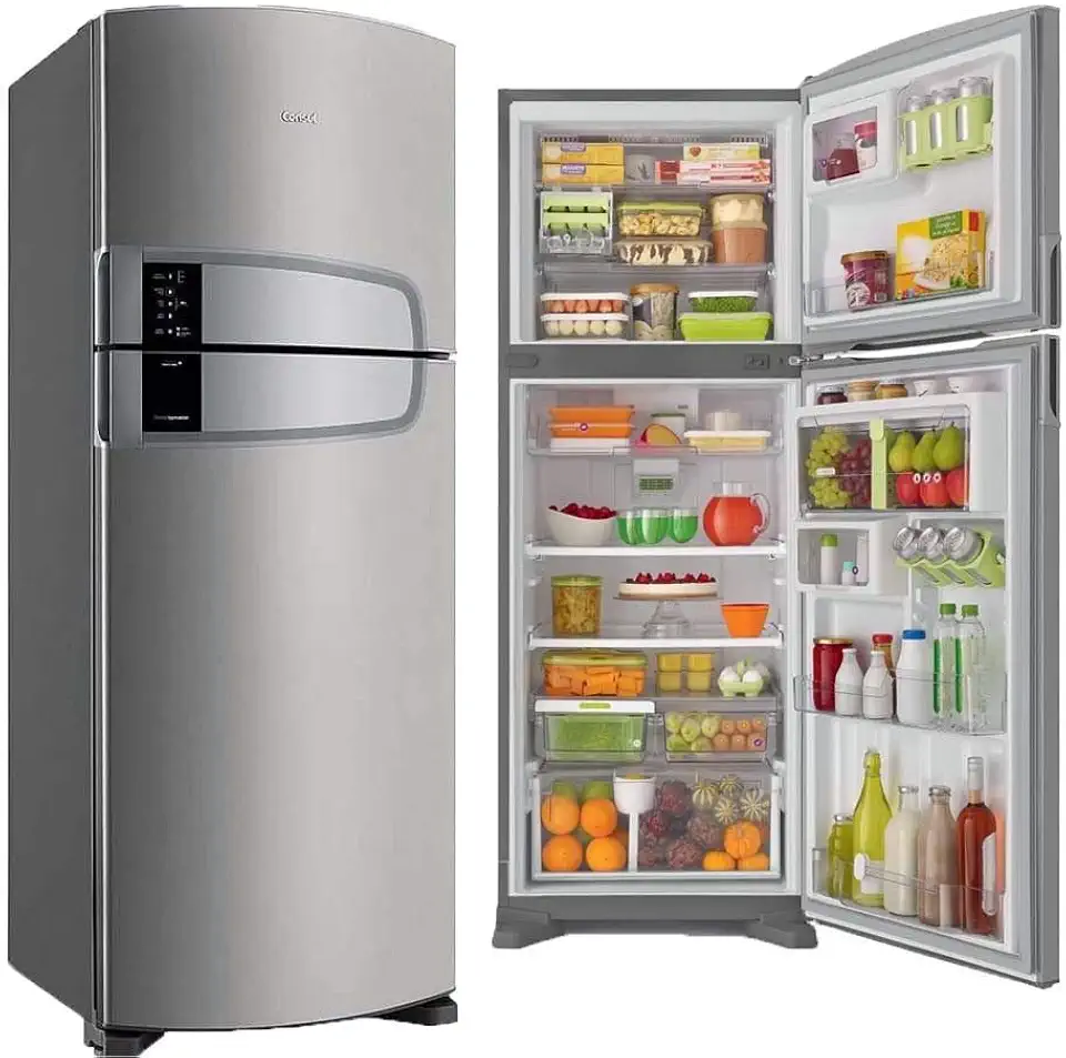 Geladeira Consul Frost Free Duplex 437 litros cor Inox com Horta em Casa - CRM55AK 220V