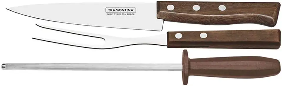 Jogo para Churrasco Inox Tradicional 3 peças - Tramontina
