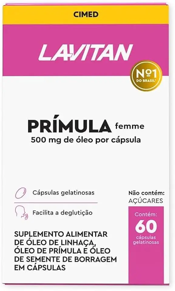Lavitan – Óleo de Prímula Femme Cápsulas Pote 60 Unidades